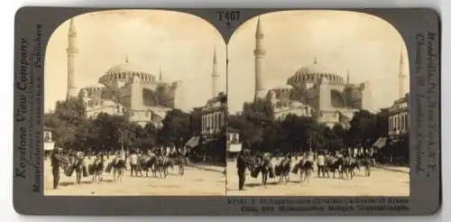 Stereo-Fotografie Keystone View Co., Meadville, Ansicht Constantinople, St. Sophia, Mosque