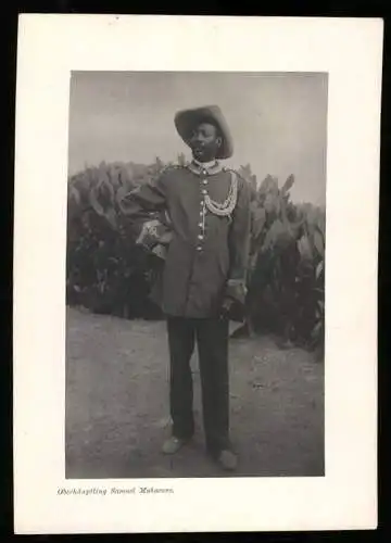 Fotografie Deutsch-Südwestafrika / Namibia, Oberhäuptling Samuel Moharero in Uniform, DSWA