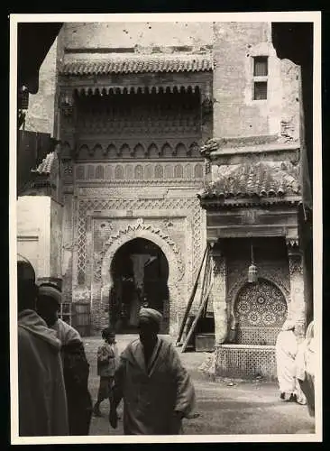 Fotografie Winter, Ansicht Fez - Fes / Marokko, Fondouk Nejjarine um 1931