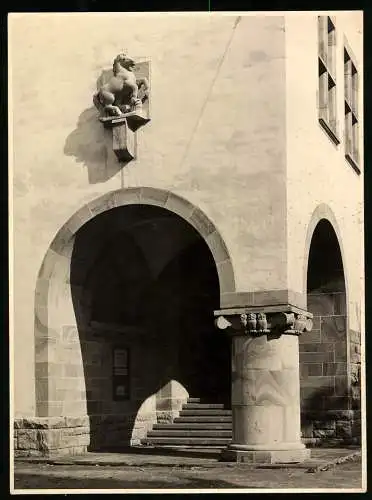 Fotografie unbekannter Fotograf, Ansicht Münster i. W., Seitenportal am Universitätsgebäude