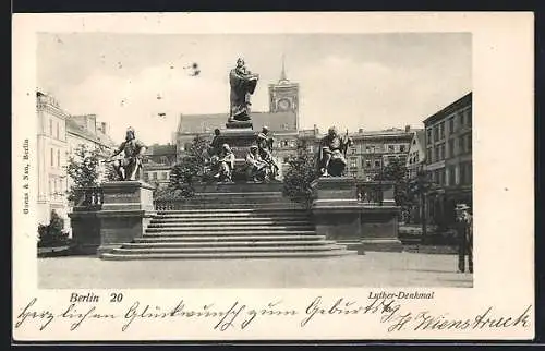 AK Berlin, Das Luther-Denkmal, Neuer Markt