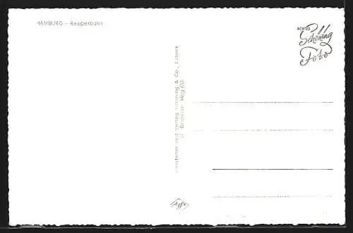 AK Hamburg-St.Pauli, Reeperbahn bei Nacht, mit Cafe Keese