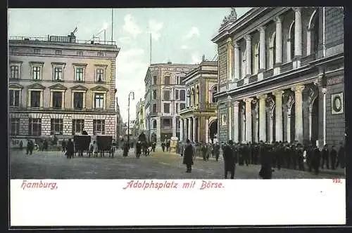 AK Hamburg, Adolphsplatz mit Börse
