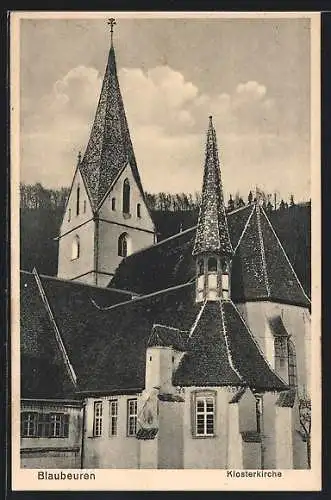 AK Blaubeuren, Ansicht der Klosterkirche