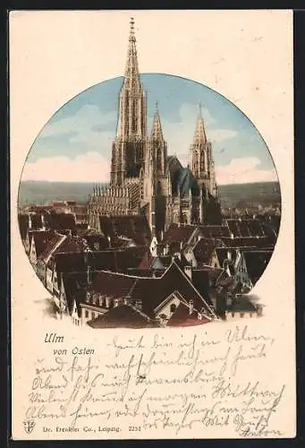 AK Ulm / Donau, Münster von Osten