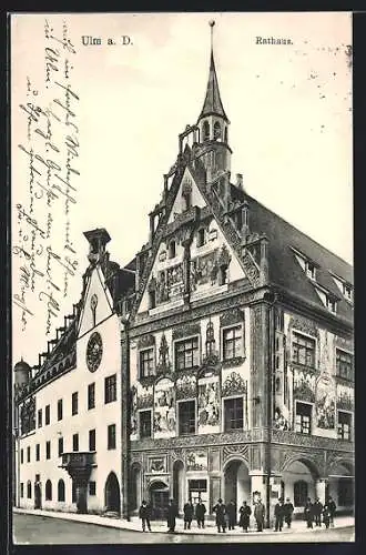 AK Ulm a. D., Ansicht vom Rathaus
