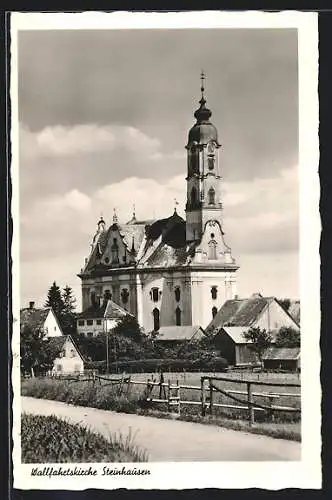 AK Steinhausen, Wallfahrtskirche im Sonnenschein