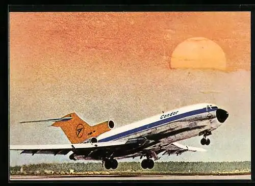 AK Flugzeug Boeing 727-30 Europa-Jet von Condor beim Landen