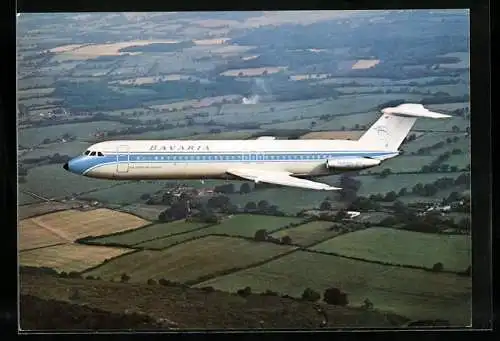 AK Flugzeug Bac Super One-Eleven Holiday-Jet der Bavaria Germanair im Flug
