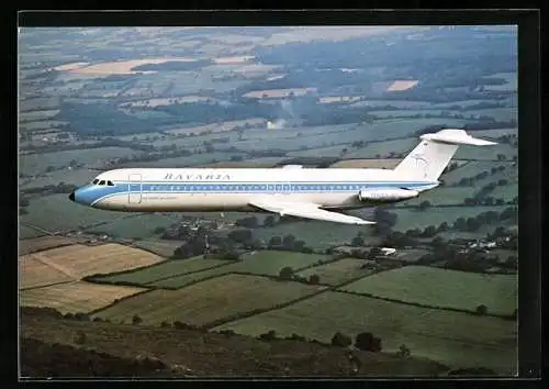AK Flugzeug Bac Super One-Eleven Holiday-Jet der Bavaria Germanair im Flug