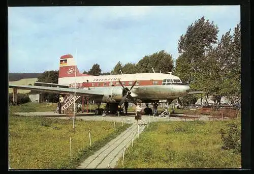 AK Schauflugzeug IL 14 der Interflug-Airline