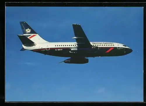 AK Flugzeug Boeing Super 737 der British Airways in der Luft