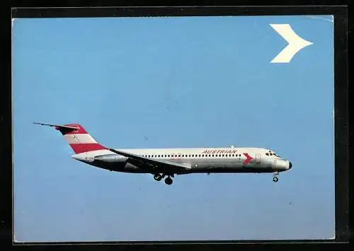 AK Flugzeug Douglas DC 9 /32 der Austrian Airlines