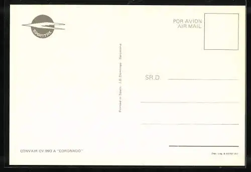 AK Flugzeug, Spantax in der Luft