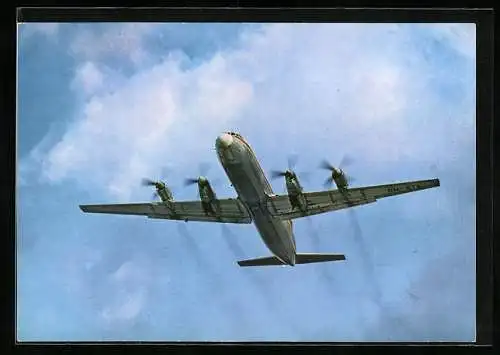 AK Propeller-Turbinen-Verkehrsflugzeug IL 18, Interflug