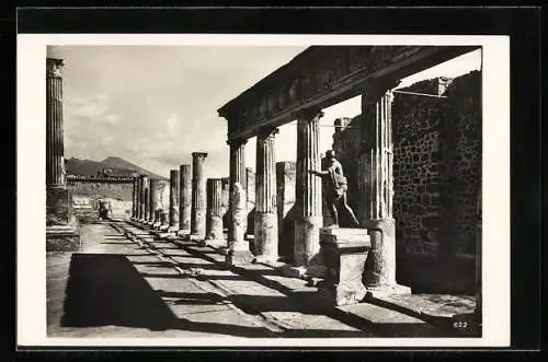 AK Neapel, Pompeji, Tempel des Apollo