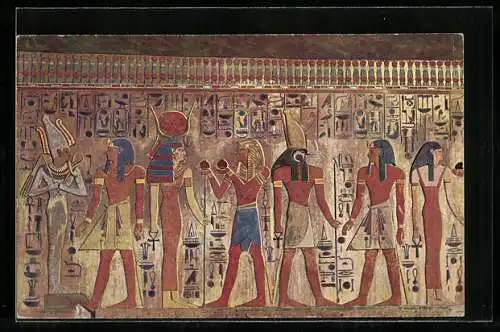 AK Thebes, The Tomb of King Sety Ist., Sety, Osiris, Isis, Horus and Nephthys