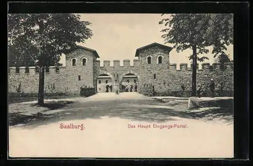 AK Saalburg, Haupt Eingangs-Portal