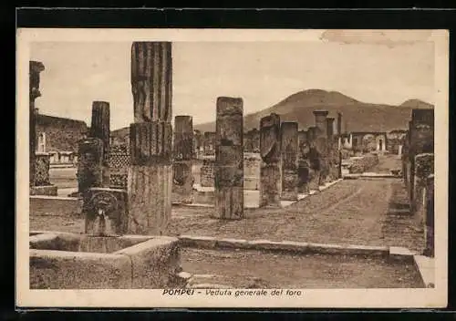 AK Pompei, Veduta generale del foro