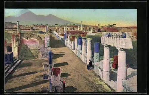 AK Pompei, Veduta generale del Foro Civile