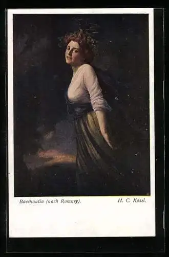 Künstler-AK Brüder Kohn (B.K.W.I) Nr. 181 /7: Bacchantin, nach Romney