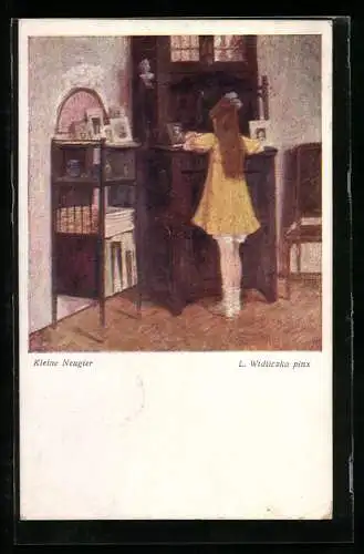 Künstler-AK Brüder Kohn (B.K.W.I) Nr. 1956: Kleine Neugier