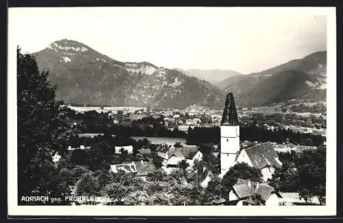 AK Frohnleiten, Adriach mit Kirche gegen Frohnleiten