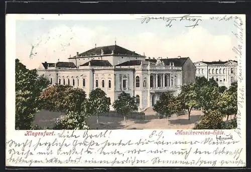 AK Klagenfurt, Ansicht Musikvereins-Säle