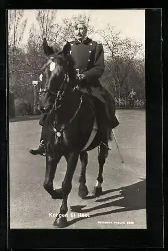 AK König Christian X. von Dänemark hoch zu Ross