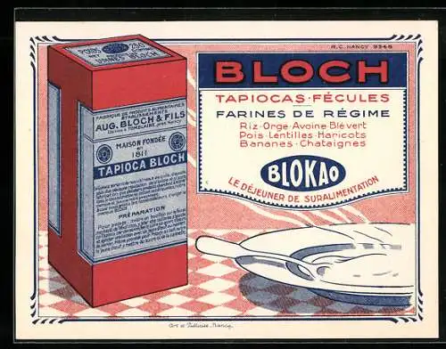 AK Reklame für Tapioca-Mehl Bloch von Blokao