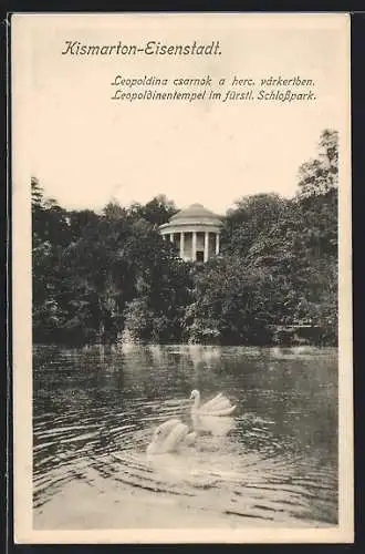 AK Eisenstadt, Leopoldinentempel im fürstlichen Schlosspark