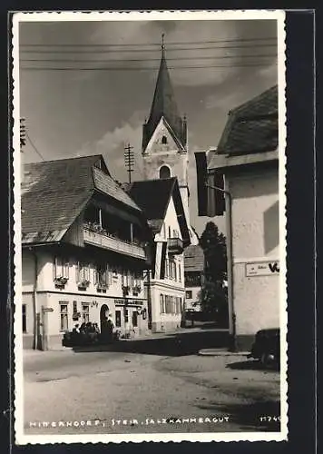 AK Mitterndorf, Bäckerei-Konditorei und Kirche