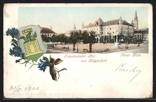 AK Klagenfurt, Neuer Platz, Wappen