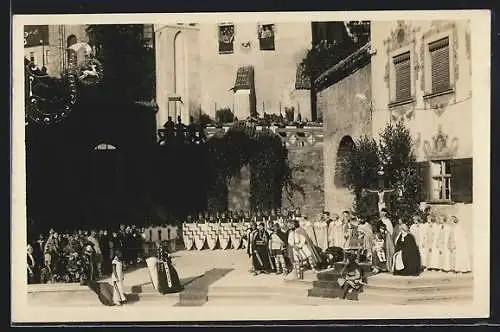 Foto-AK Weingarten / Württ., Volksschauspiel Weltensage, Das Bekenntnis