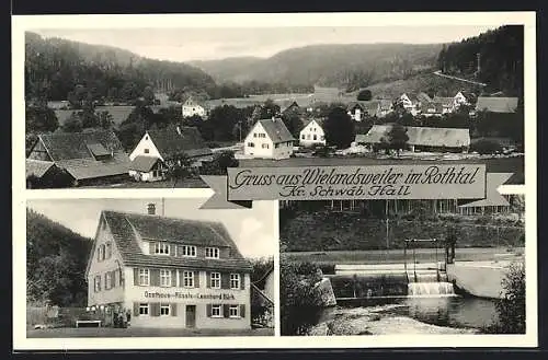 AK Wielandsweiler im Rothtal, Ortsansicht, Gasthaus zum Rössle von Leonhard Bürk