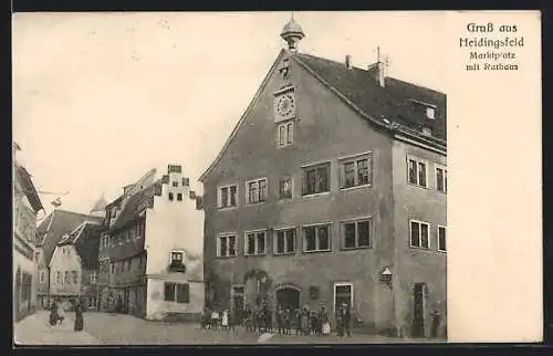 AK Heidingsfeld, Marktplatz mit Rathaus