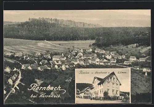 AK Bernbach bei Herrenalb, Pension und Gasthaus zum Löwen, Teilansicht