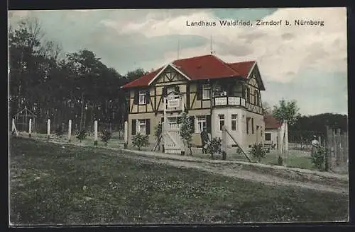 AK Zirndorf b. Nürnberg, Hotel Landhaus Waldfried