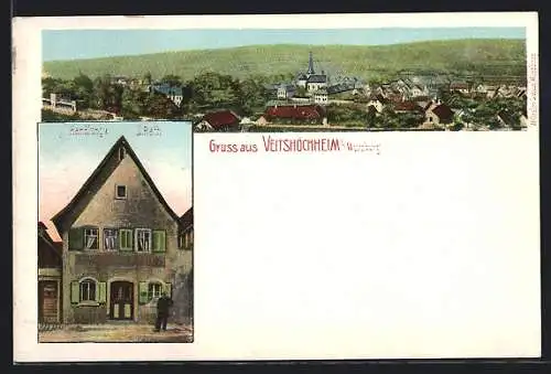 AK Veitshöchheim, Totalansicht, Handlung von J. Rath