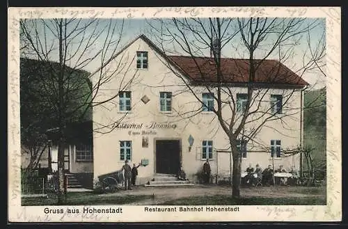 AK Hohenstadt / Mfr., Restaurant Bahnhof Hohenstadt