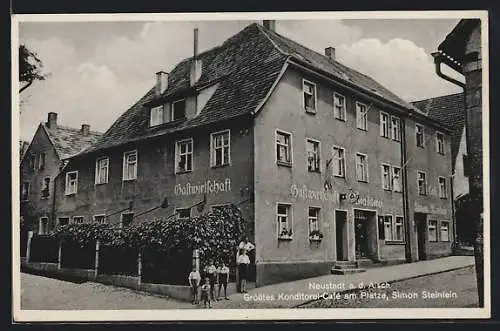 AK Neustadt a. d. Aisch, Grösstes Konditorei-Café am Platze