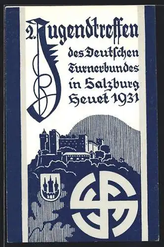 Künstler-AK Salzburg, 2. Jugendtreffen des Deutschen Turnerbundes 1931
