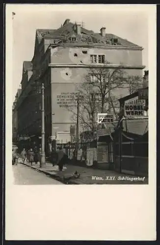 AK Wien, Februaraufstand 1934, Granateinschläge am Schlingerhof