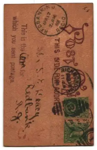 Leder-AK There are some good openings here, Krokodil verschlingt einen Ureinwohner