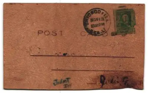 Leder-AK Leap Year, Herr läuft vor einer Dame davon