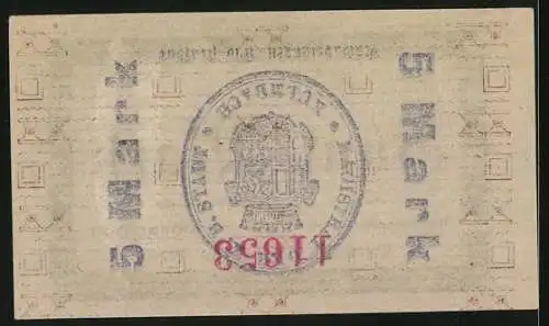 Notgeld Kulmbach 1918, 5 Mark, Kontroll-Nr. 11653