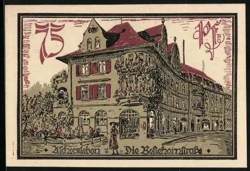 Notgeld Aschersleben 1921, 75 Pfennig, Die Betlehemstrasse