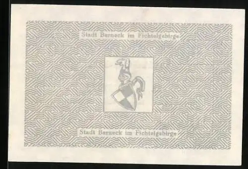 Notgeld Berneck im Fichtelgebirge 1917, 10 Pfennig, Stadtwappen