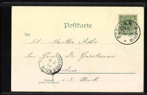 Lithographie Berlin, Königl. Schloss, Denkmal d. Grossen Kurfürsten