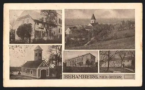 AK Behamberg, Gasthaus, Spritzenhaus der Feuerwehr, Schule